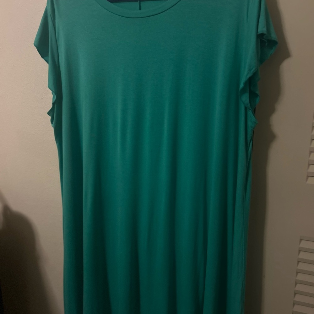 Coco + Carmen Teal Dress
